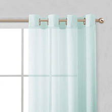 Load image into Gallery viewer, Dainty Home Malibu Solid Airy &amp; Breathable Semi-Sheer Light Filtering Extra Wide Grommet Set Of 4 Window Panels
