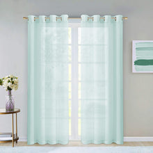 Load image into Gallery viewer, Dainty Home Malibu Solid Airy &amp; Breathable Semi-Sheer Light Filtering Extra Wide Grommet Panel Pair
