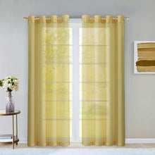 Load image into Gallery viewer, Dainty Home Malibu Solid Airy &amp; Breathable Semi-Sheer Light Filtering Extra Wide Grommet Panel Pair
