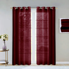 Load image into Gallery viewer, Dainty Home Malibu Solid Airy &amp; Breathable Semi-Sheer Light Filtering Extra Wide Grommet Panel Pair
