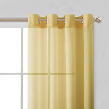 Load image into Gallery viewer, Dainty Home Malibu Solid Airy &amp; Breathable Semi-Sheer Light Filtering Extra Wide Grommet Panel Pair
