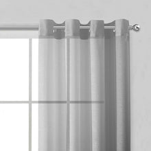 Load image into Gallery viewer, Dainty Home Malibu Solid Airy &amp; Breathable Semi-Sheer Light Filtering Extra Wide Grommet Set Of 4 Window Panels

