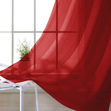 Load image into Gallery viewer, Dainty Home Malibu Solid Airy &amp; Breathable Semi-Sheer Light Filtering Extra Wide Grommet Panel Pair
