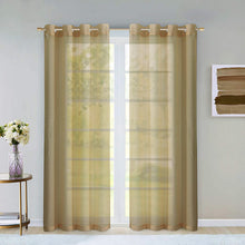 Load image into Gallery viewer, Dainty Home Malibu Solid Airy &amp; Breathable Semi-Sheer Light Filtering Extra Wide Grommet Panel Pair
