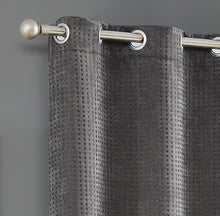 Load image into Gallery viewer, Dainty Home Times Square 3D Woven Basketweave Design Blackout Thermal Insulated Grommet Panel Pair
