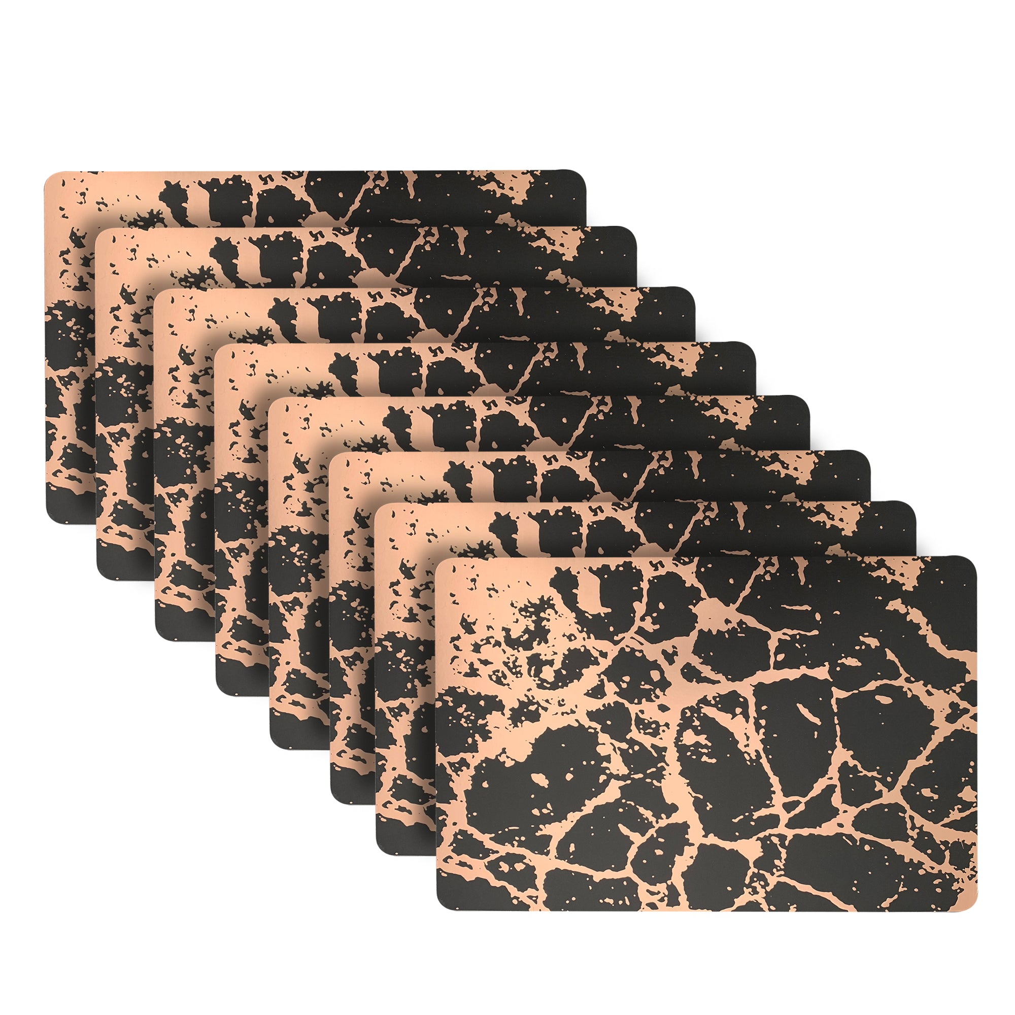 Dainty Home Marble Cork Foil Printed Marble Granite Designed Thick Cork Textured 12" x 18" Rectangular Placemats