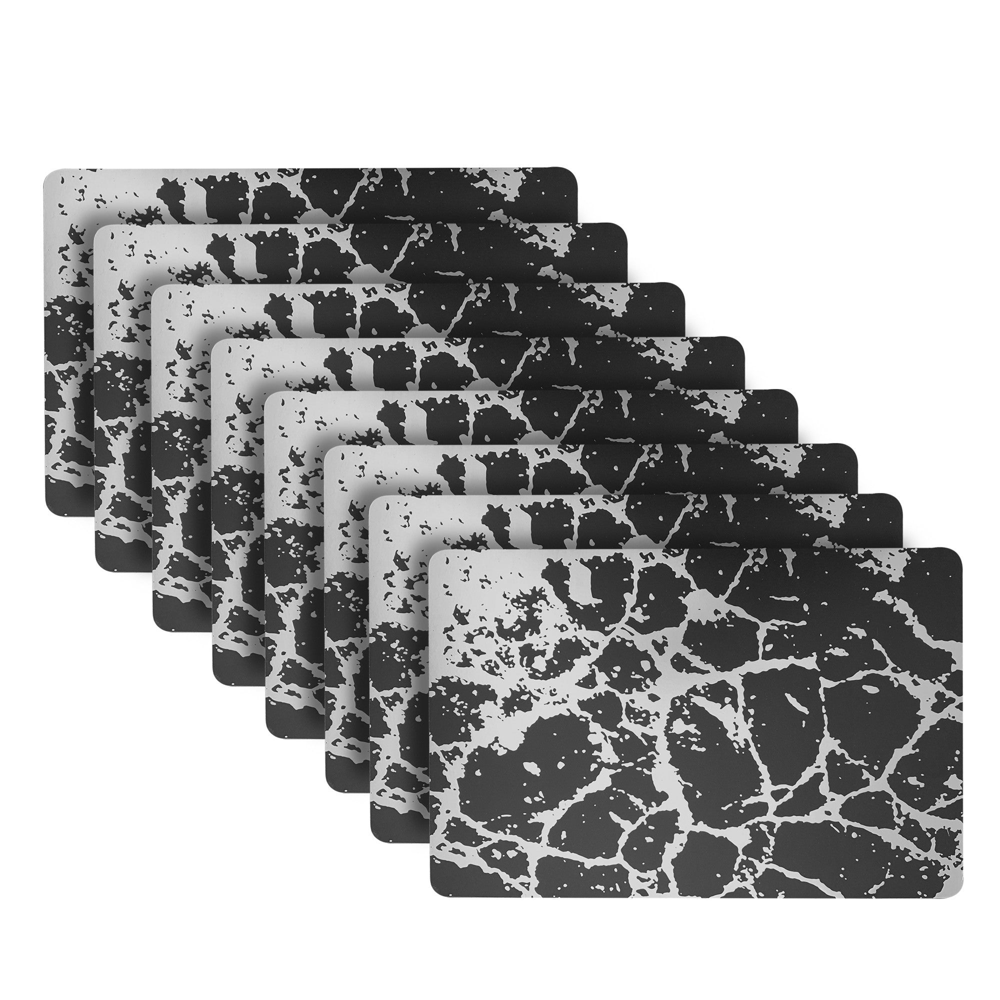 Dainty Home Marble Cork Foil Printed Marble Granite Designed Thick Cork Textured 12" x 18" Rectangular Placemats