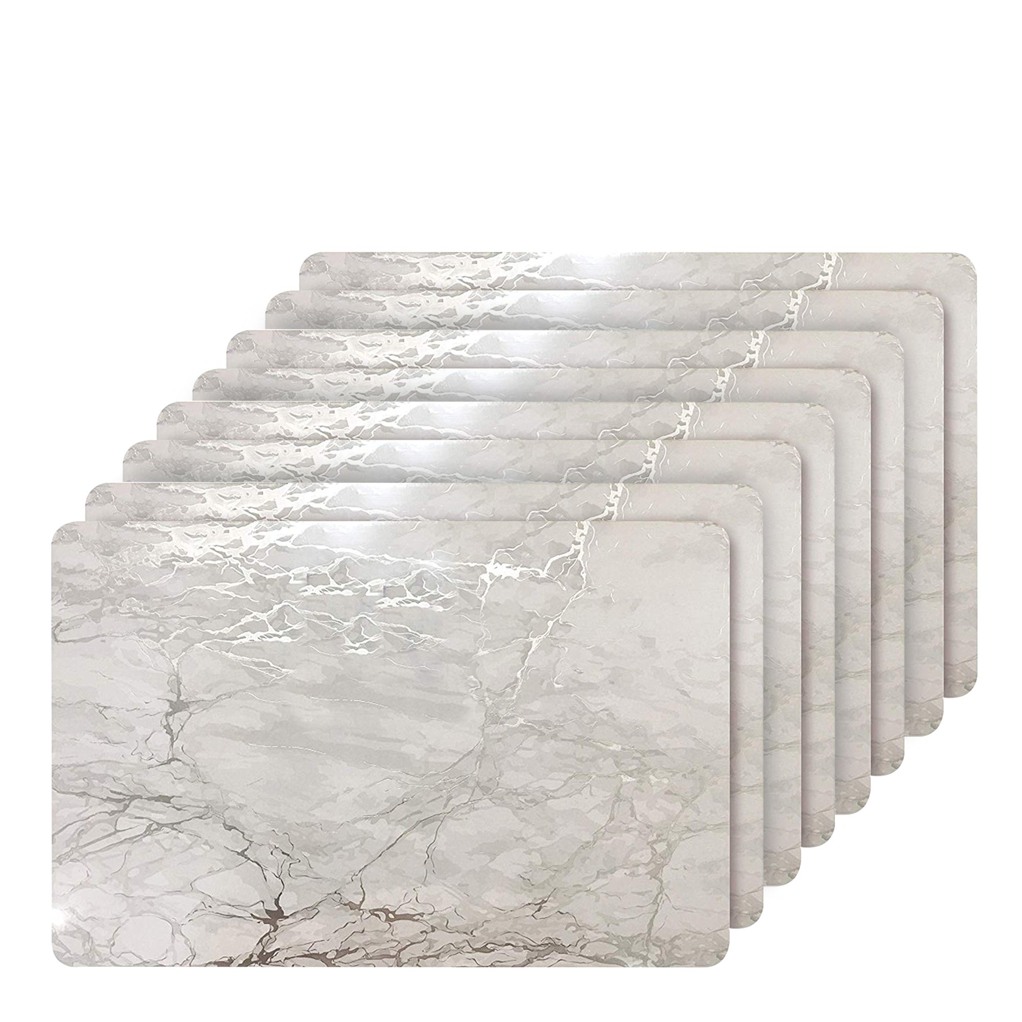 Dainty Home Marble Cork Foil Printed Marble Granite Designed Thick Cork Textured 12" x 18" Rectangular Placemats