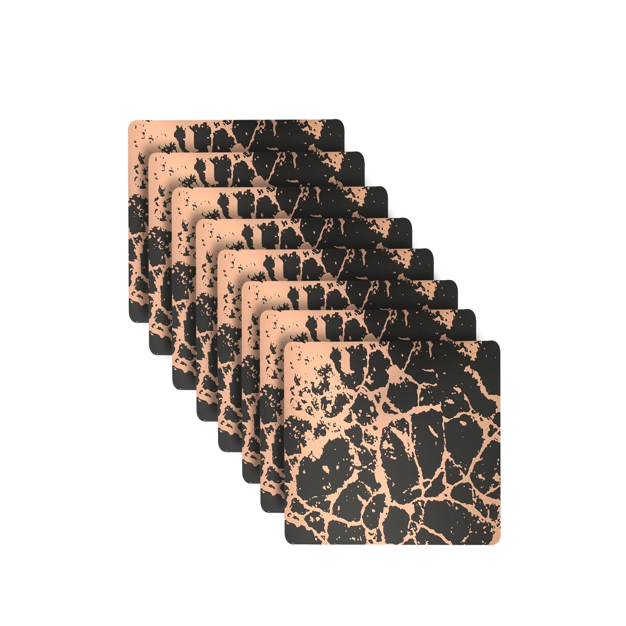 Dainty Home Marble Cork Foil Printed Marble Granite Designed Thick Cork Textured 15" x 15" Square Placemats