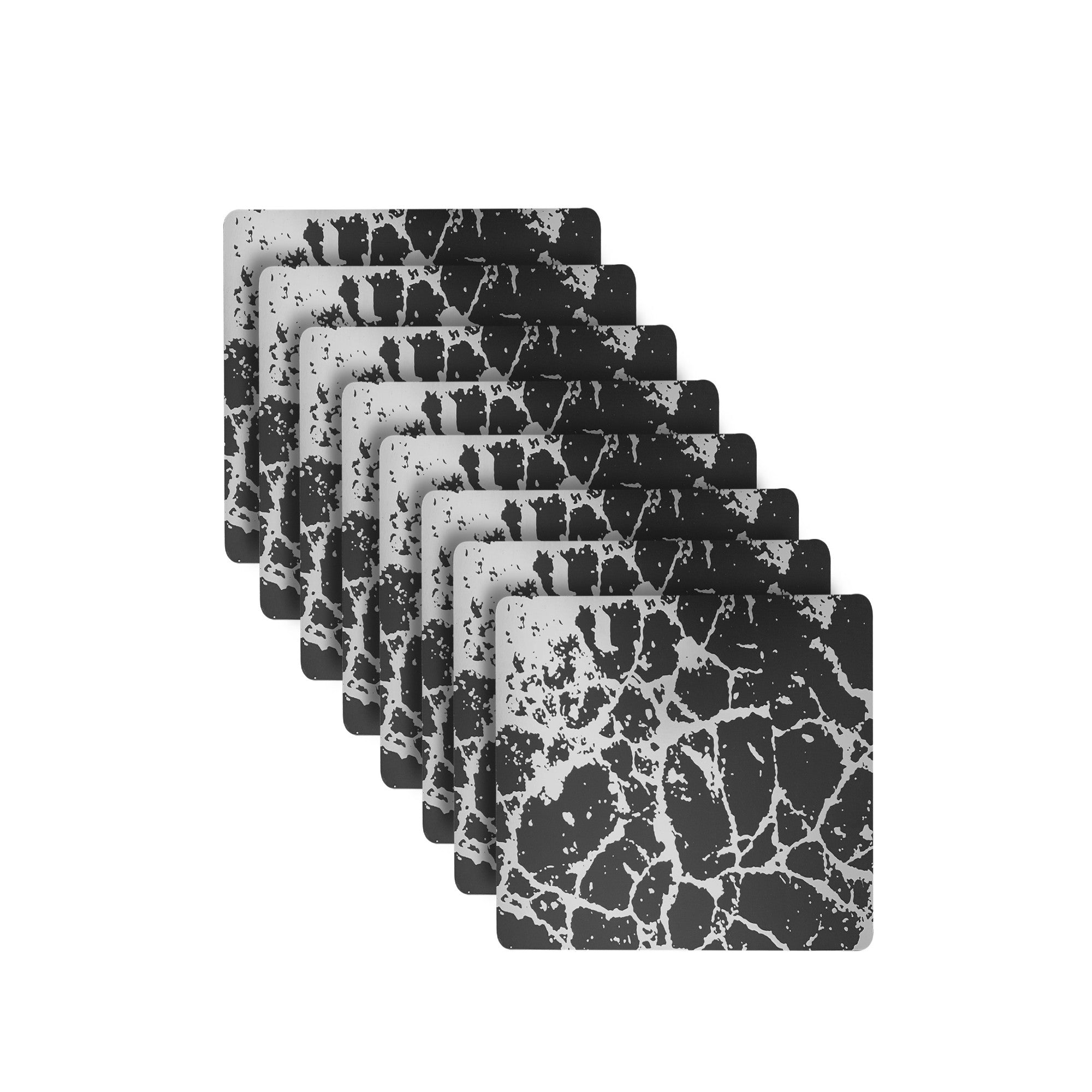 Dainty Home Marble Cork Foil Printed Marble Granite Designed Thick Cork Textured 15" x 15" Square Placemats