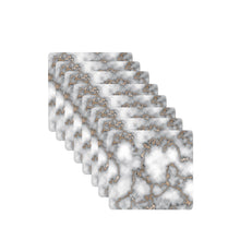 Load image into Gallery viewer, Dainty Home Marble Cork Foil Printed Marble Granite Designed Thick Cork Textured 15" x 15" Square Placemats
