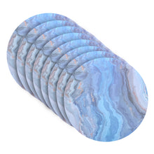 Load image into Gallery viewer, Dainty Home Marble Cork Foil Printed Marble Granite Designed Thick Cork Textured 15" x 15" Round Placemats
