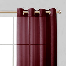 Load image into Gallery viewer, Dainty Home Malibu Solid Airy &amp; Breathable Semi-Sheer Light Filtering Extra Wide Grommet Panel Pair
