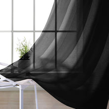 Load image into Gallery viewer, Dainty Home Malibu Solid Airy &amp; Breathable Semi-Sheer Light Filtering Extra Wide Grommet Set Of 4 Window Panels
