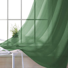 Load image into Gallery viewer, Dainty Home Malibu Solid Airy &amp; Breathable Semi-Sheer Light Filtering Extra Wide Grommet Panel Pair
