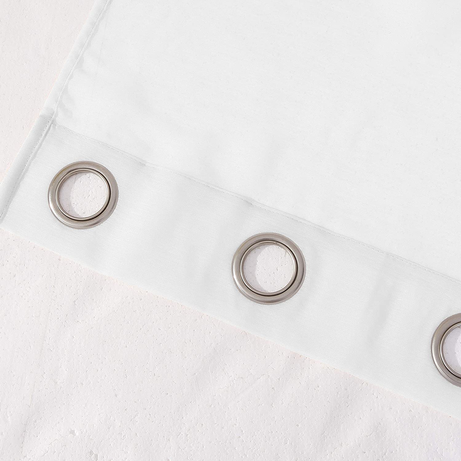 Dainty Home Malibu Solid Airy & Breathable Semi-Sheer Light Filtering Extra Wide Grommet Panel Pair
