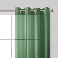 Load image into Gallery viewer, Dainty Home Malibu Solid Airy &amp; Breathable Semi-Sheer Light Filtering Extra Wide Grommet Panel Pair

