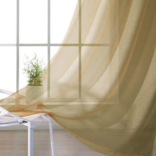 Load image into Gallery viewer, Dainty Home Malibu Solid Airy &amp; Breathable Semi-Sheer Light Filtering Extra Wide Grommet Panel Pair

