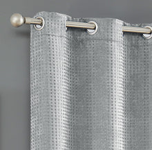 Load image into Gallery viewer, Dainty Home Times Square 3D Woven Basketweave Design Blackout Thermal Insulated Grommet Panel Pair

