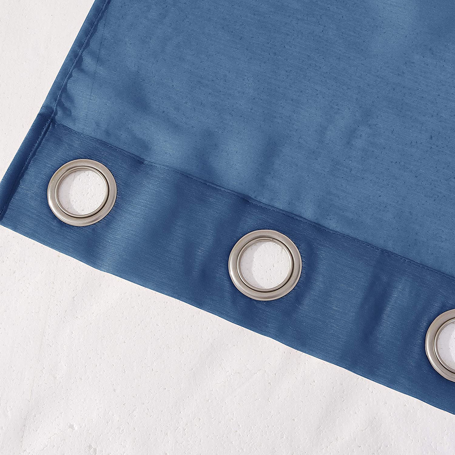 Dainty Home Malibu Solid Airy & Breathable Semi-Sheer Light Filtering Extra Wide Grommet Set Of 4 Window Panels