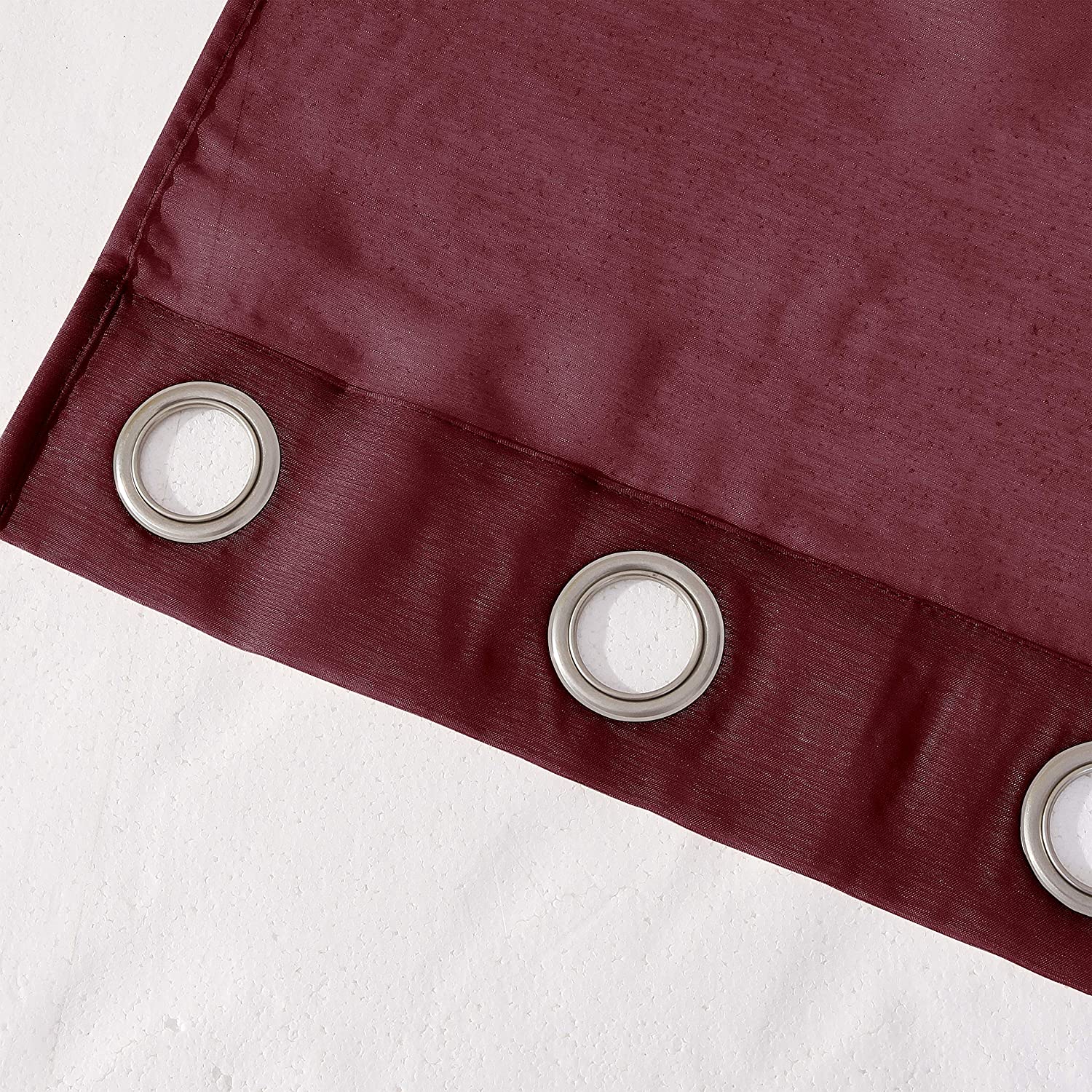 Dainty Home Malibu Solid Airy & Breathable Semi-Sheer Light Filtering Extra Wide Grommet Panel Pair