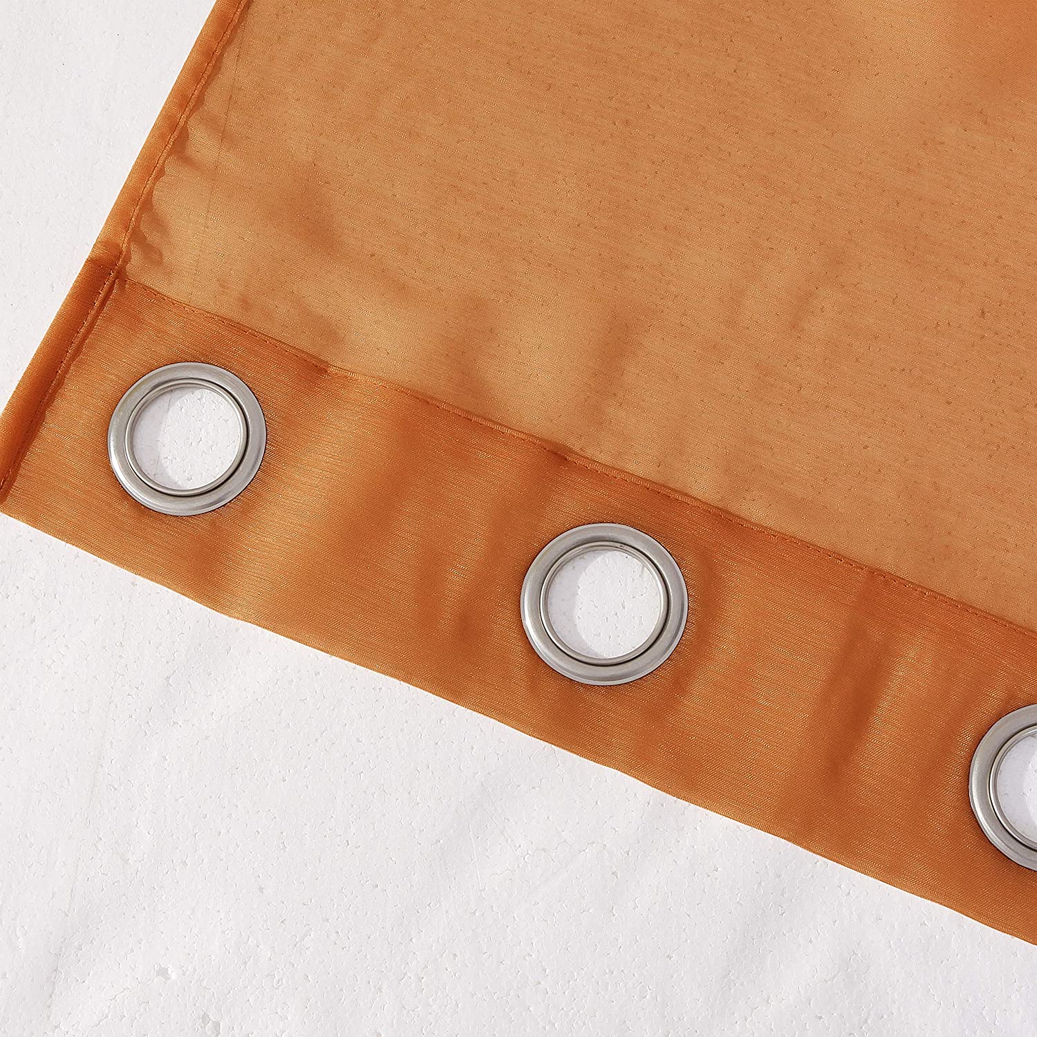 Dainty Home Malibu Solid Airy & Breathable Semi-Sheer Light Filtering Extra Wide Grommet Set Of 4 Window Panels