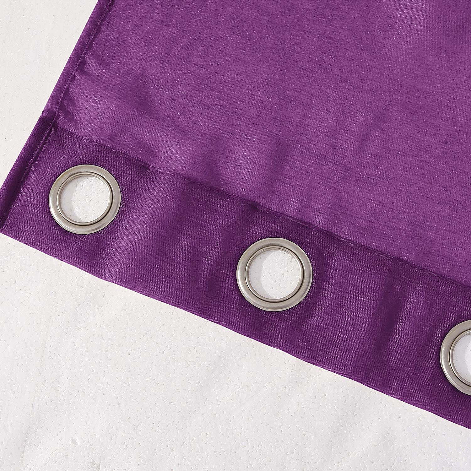 Dainty Home Malibu Solid Airy & Breathable Semi-Sheer Light Filtering Extra Wide Grommet Panel Pair