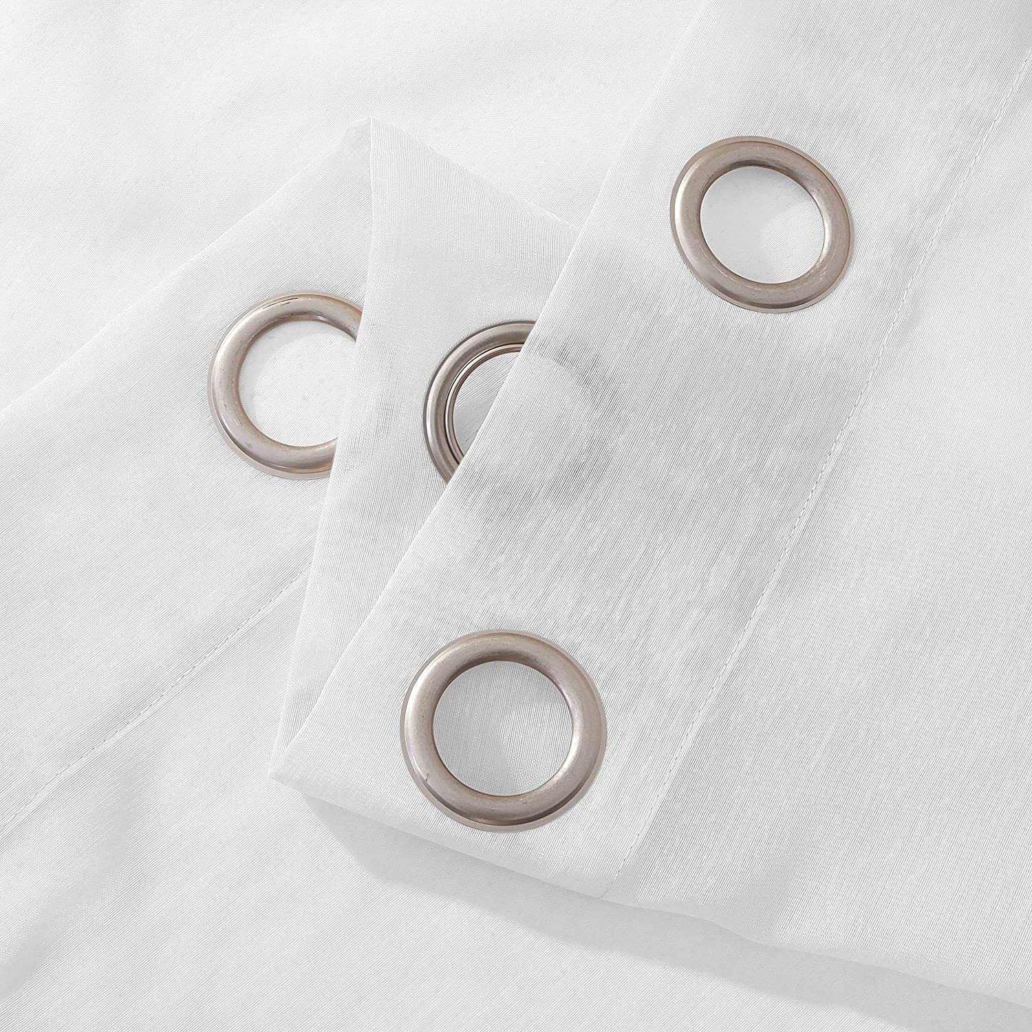 Dainty Home Malibu Solid Airy & Breathable Semi-Sheer Light Filtering Extra Wide Grommet Set Of 4 Window Panels