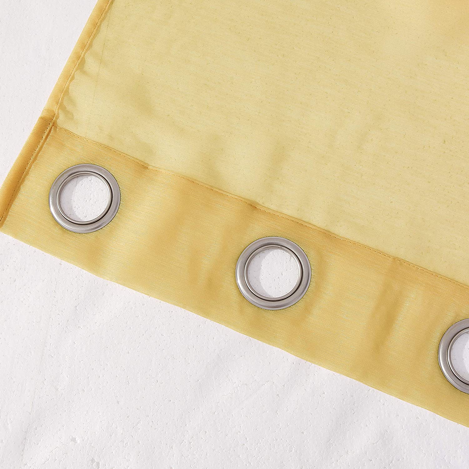 Dainty Home Malibu Solid Airy & Breathable Semi-Sheer Light Filtering Extra Wide Grommet Panel Pair