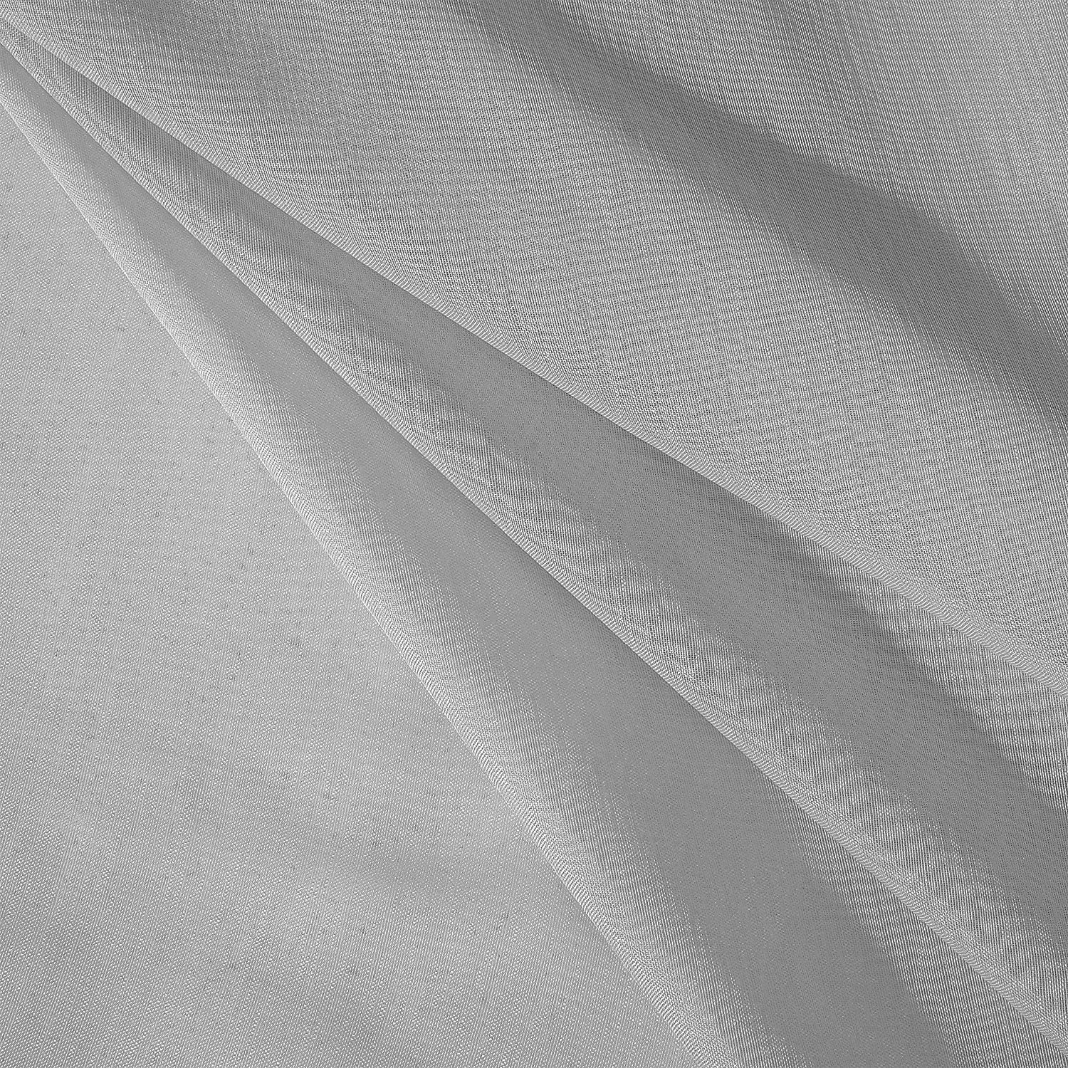 Dainty Home Malibu Solid Airy & Breathable Semi-Sheer Light Filtering Extra Wide Grommet Panel Pair
