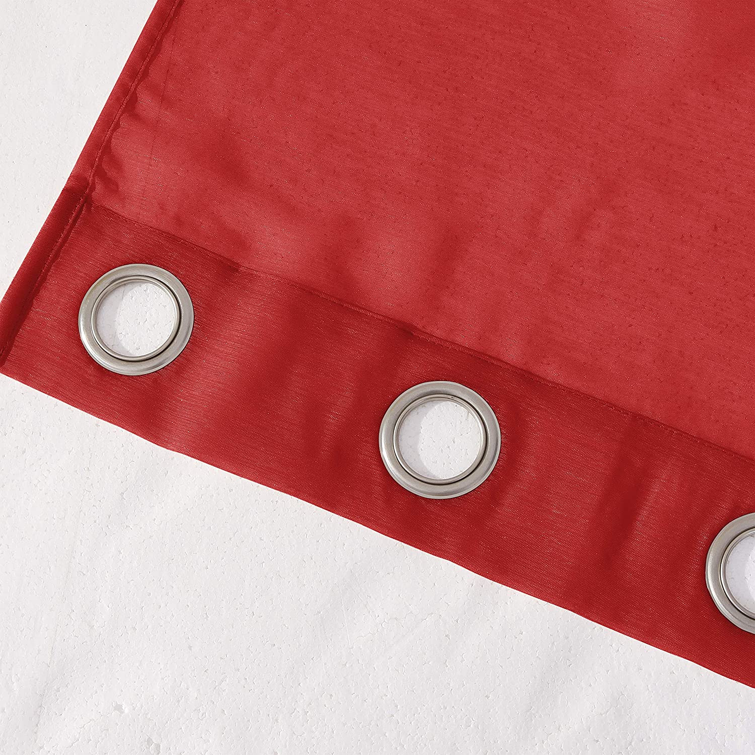 Dainty Home Malibu Solid Airy & Breathable Semi-Sheer Light Filtering Extra Wide Grommet Panel Pair