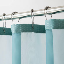 Load image into Gallery viewer, Dainty Home Complete 2 in 1 Waffle Weave Hotel Spa Style Fabric Shower Curtain Snap On/Off Waterproof Detachable Liner Set
