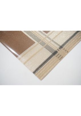 Dainty Home Sidewalks Reversible Metallic Printed Set of 4 Placemats