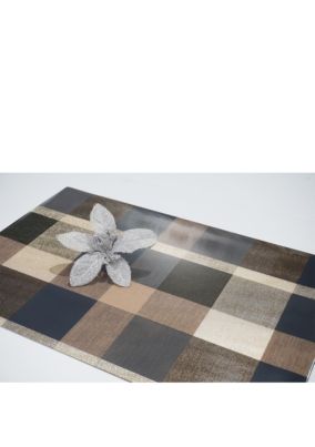 Dainty Home Plaid Reversible Metallic Printed Set of 4 Placemats