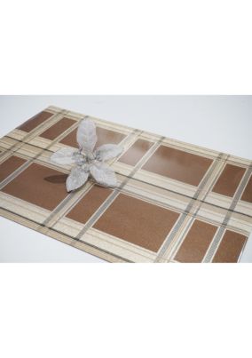 Dainty Home Sidewalks Reversible Metallic Printed Set of 4 Placemats