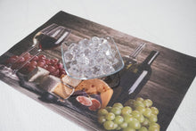 Load image into Gallery viewer, Dainty Home Grapes and Wine Woven Textilene Crossweave With a Reversible Grapes and Wine Pattern 13" x 19" Rectangular Placemats
