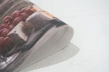 Load image into Gallery viewer, Dainty Home Grapes and Wine Woven Textilene Crossweave With a Reversible Grapes and Wine Pattern 13" x 19" Rectangular Placemats
