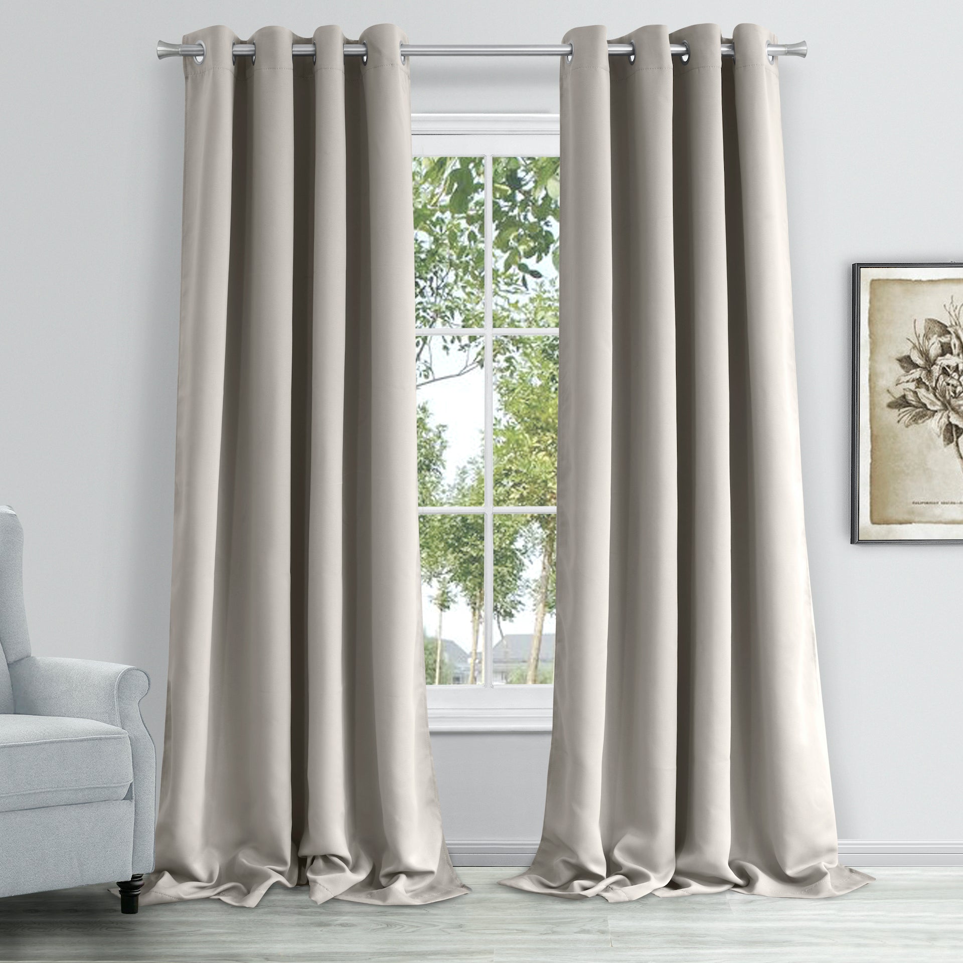 Dainty Home Hamden Solid Blackout Thermal Insulated Grommet Single Panel