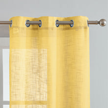 Load image into Gallery viewer, Dainty Home Hannah Solid Criss-Cross Weave Fabric Semi-Sheer Airy &amp; Breathable Light Filtering Grommet Panel Pair
