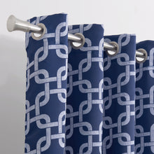 Load image into Gallery viewer, Dainty Home Interlock Printed 3D Designed Blackout Thermal Insulated Grommet Single Panel
