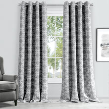 Load image into Gallery viewer, Dainty Home Interlock Printed 3D Designed Blackout Thermal Insulated Grommet Single Panel
