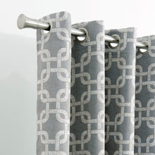 Load image into Gallery viewer, Dainty Home Interlock Printed 3D Designed Blackout Thermal Insulated Grommet Single Panel
