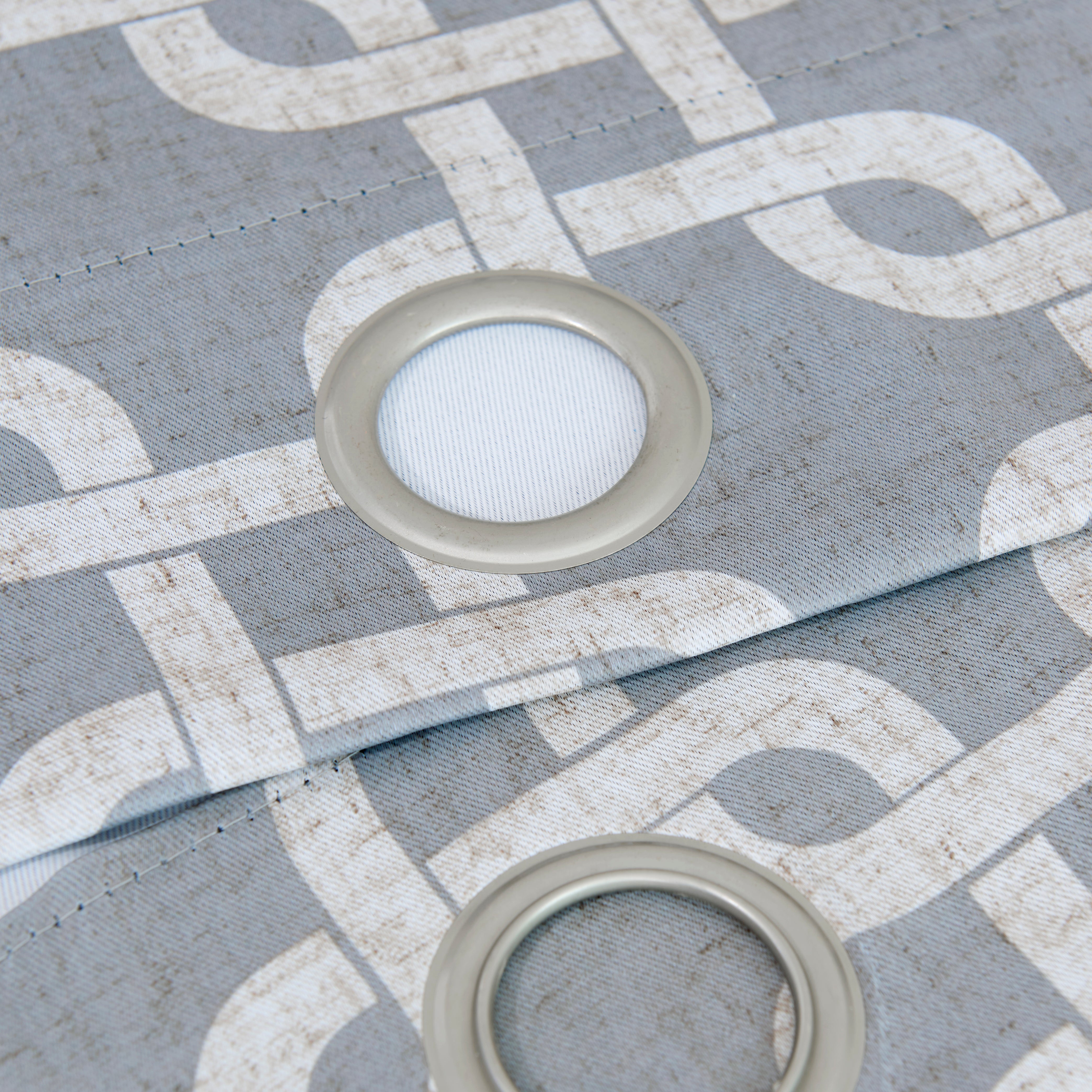 Dainty Home Interlock Printed 3D Designed Blackout Thermal Insulated Grommet Single Panel
