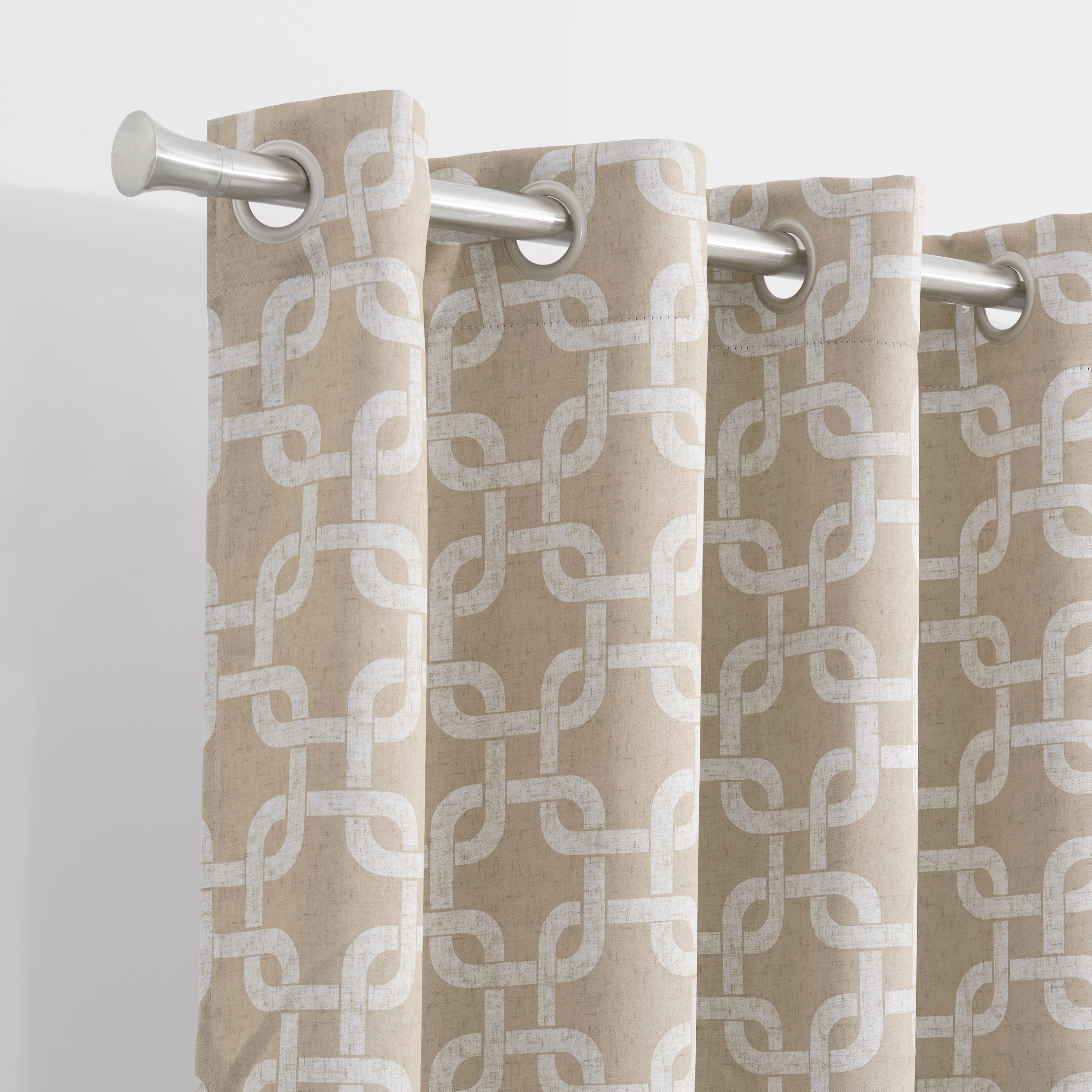 Dainty Home Interlock Printed 3D Designed Blackout Thermal Insulated Grommet Single Panel