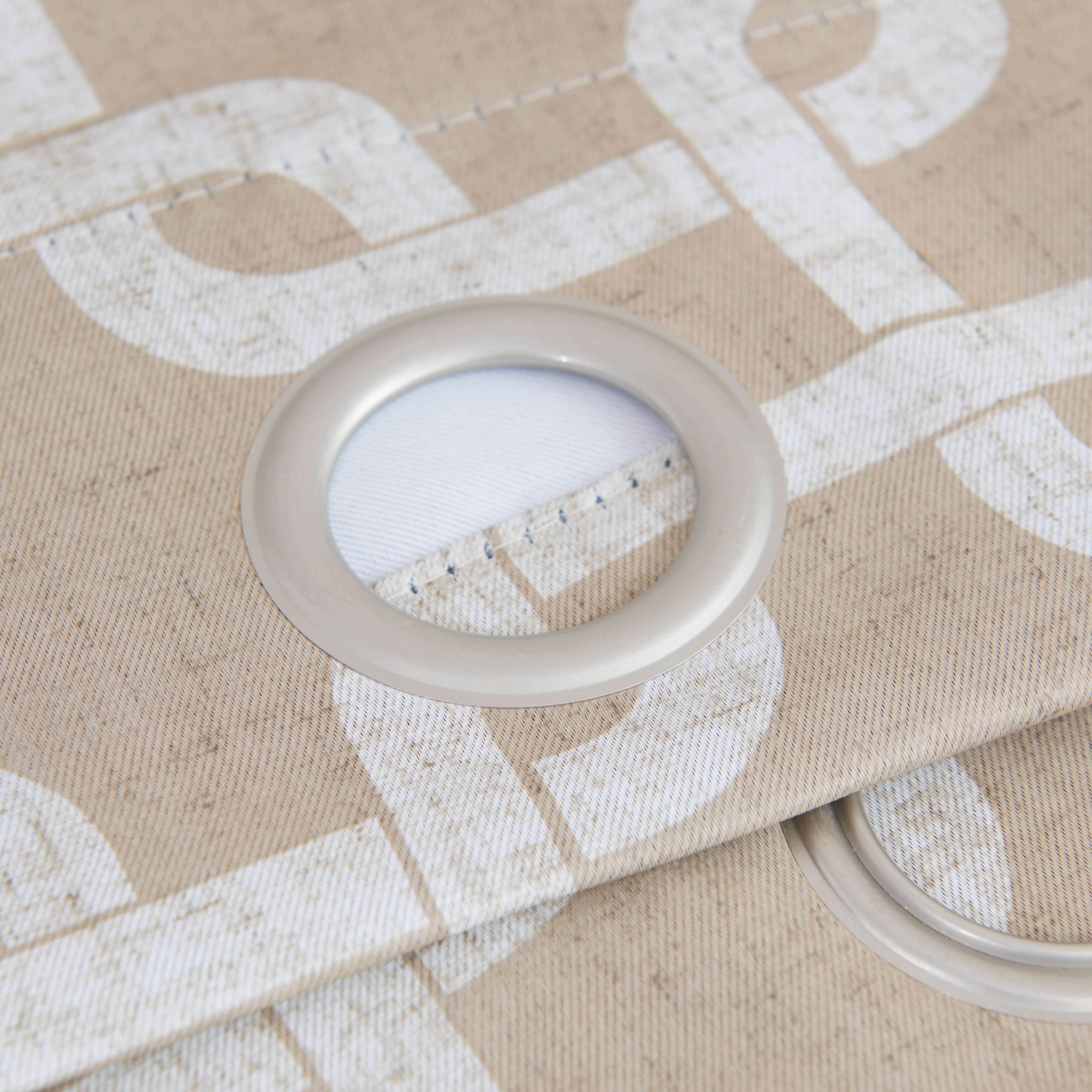 Dainty Home Interlock Printed 3D Designed Blackout Thermal Insulated Grommet Single Panel