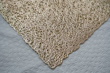 Load image into Gallery viewer, Dainty Home Lacey Woven Metallic Lace Crossweave With Metallic Lace Pattern Reversible 12" x 18" Rectangular Placemats
