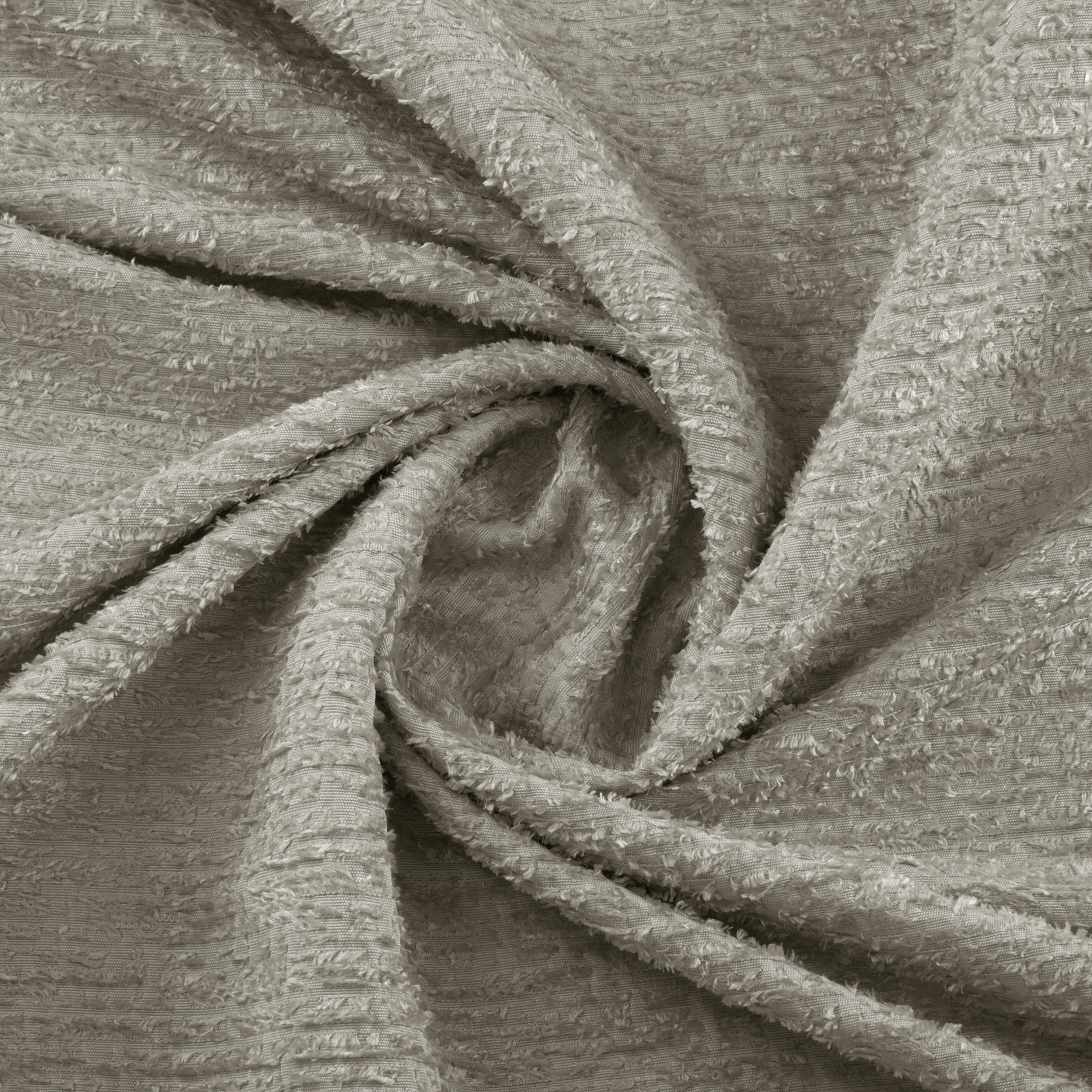 Dainty Home Paris 3D Embossed Textured Chenille Solid Designed Fabric Shower Curtain
