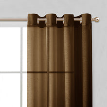Load image into Gallery viewer, Dainty Home Malibu Solid Airy &amp; Breathable Semi-Sheer Light Filtering Extra Wide Grommet Panel Pair
