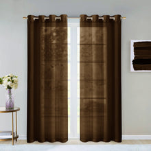 Load image into Gallery viewer, Dainty Home Malibu Solid Airy &amp; Breathable Semi-Sheer Light Filtering Extra Wide Grommet Panel Pair
