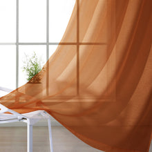 Load image into Gallery viewer, Dainty Home Malibu Solid Airy &amp; Breathable Semi-Sheer Light Filtering Extra Wide Grommet Panel Pair
